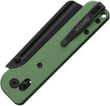 Defcon Pivot Lock Green TD022GN - 3 Inch 14C28N Stainless Cleaver Blade, Green Aluminum Handle, Pocket Clip by Defcon