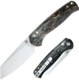 Defcon Artifact Axis Lock Knife, 4-Inch Closed CNC Machined - Black Copper Marble Resin Handle by Defcon