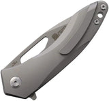 Defcon Cardington Button Lock TD401 - 3.5 Inch Bohler M390 Modified Tanto Blade With Bead Blast Titanium Handle by Defcon