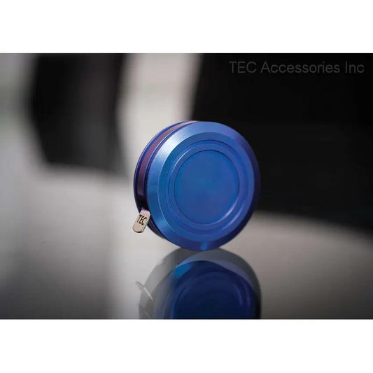 Tec Accessories Keychain Tape Measure 3ft Replaceable Stainless Tape Blue Titanium Finish For Makers by TEC Accessories