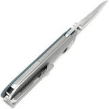 Terrain 365 Invictus AT Framelock Gray - Terravantium Dendritic Cobalt Blade With GITD Thumb Stud by Terrain 365