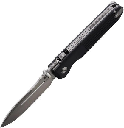 Terrain 365 Invictus Top Linerlock - Terravantium Dendritic Cobalt Blade 3.38 Inch With Black G10 Handle And Pocket Clip by Terrain 365
