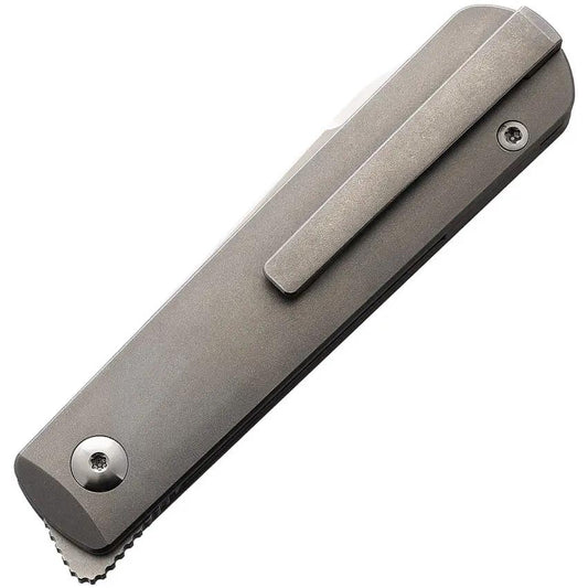 Terrain 365 Otter Slip Flip Ti - Terravantium Blade, Satin 3 Inch Blade, Gray Titanium Handle, Slip Joint by Terrain 365