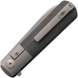 Terrain 365 Otter Flip ATB Framelock Blk 10713 - Terravantium Dendritic Cobalt Blade, Gray Titanium Handle by Terrain 365
