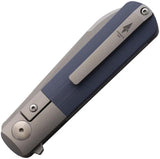 Terrain 365 Otter Flip ATB Framelock Gray 10714 - Terravantium Dendritic Cobalt Blade by Terrain 365