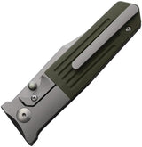 Terrain 365 STS-ATB Framelock OD G10 Knife - Terravantium Dendritic Cobalt Blade With Glow In The Dark Cabochons by Terrain 365