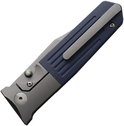 Terrain 365 STS-ATB Framelock Gray G10 - Terravantium Dendritic Cobalt Blade With Glow-In-The-Dark Cabochons by Terrain 365