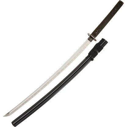 Taoforge Black Edition Katana TF1004 - 1095 Carbon Steel Blade, Black Silk Wrapped Handle, And Lacquered Wood Scabbard by Taoforge