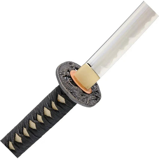 Taoforge Fuku Ryu Katana TF1005 - T10 Tool Steel Blade With Bo Hi Black Rayskin Handle And Dragon Tsuba by Taoforge