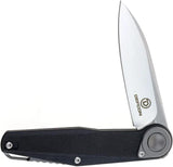 Defcon JK Series Leverage Lock TF6010BK - 3.25in Satin Finish 14C28N Blade, Black G10 Handle by Defcon