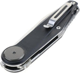 Defcon JK Series Leverage Lock TF6010BK - 3.25in Satin Finish 14C28N Blade, Black G10 Handle by Defcon