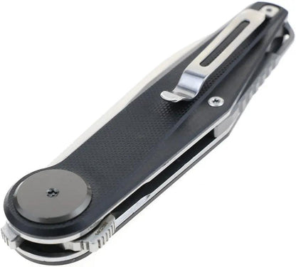 Defcon JK Series Leverage Lock TF6010BK - 3.25in Satin Finish 14C28N Blade, Black G10 Handle by Defcon