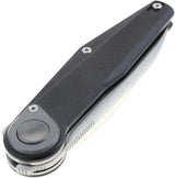 Defcon JK Series Leverage Lock TF6010BK - 3.25in Satin Finish 14C28N Blade, Black G10 Handle by Defcon
