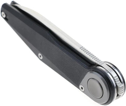 Defcon JK Series Leverage Lock TF6010BK - 3.25in Satin Finish 14C28N Blade, Black G10 Handle by Defcon