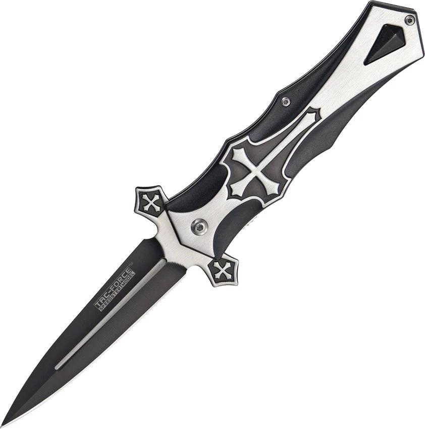 Tac Force Celtic Cross Linerlock Black TF-817BK by Tac Force