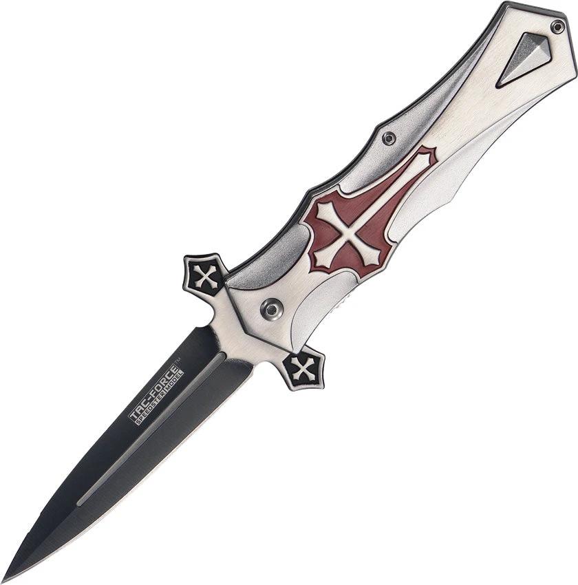 Tac Force Celtic Cross Linerlock Red TF-817RD by Tac Force