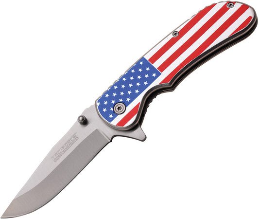 Tac Force Linerlock A/O American Flag TF-902SF