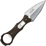 Tac Force Fixed Blade Knife TF Fix 020BR For Outdoor Enthusiasts And Everyday Carry Compact Durable Satin Double Edge by Tac Force