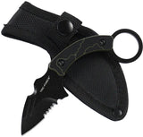 Tac Force Fixed Blade Black/Grn TF-FIX111BG by Tac Force