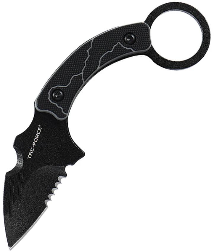 Tac Force Fixed Blade Black/Gray TF-FIX111BT by Tac Force