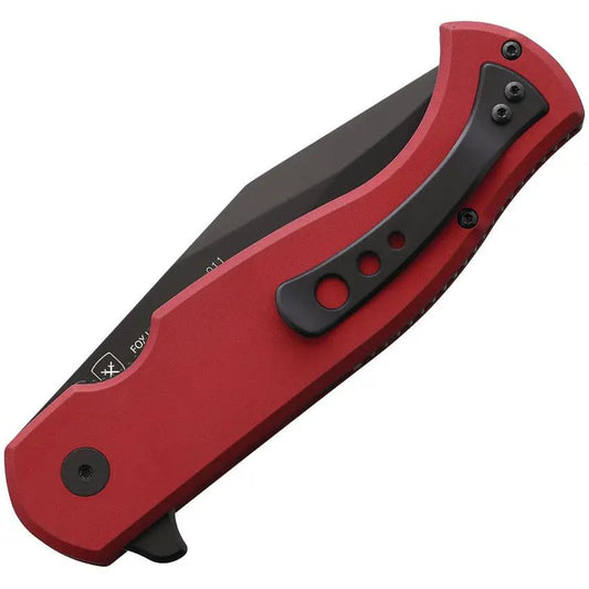 Tools For Gents Eastwood Linerlock - Red Aluminum Handle D2 Blade With Pocket Clip by Tools for Gents