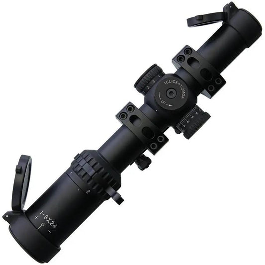 TRUGLO Omnia 8 1-8X24MM Scope TG8518TLR - Illuminated All Purpose Tactical Reticle Calibrated For XM193 by TRUGLO