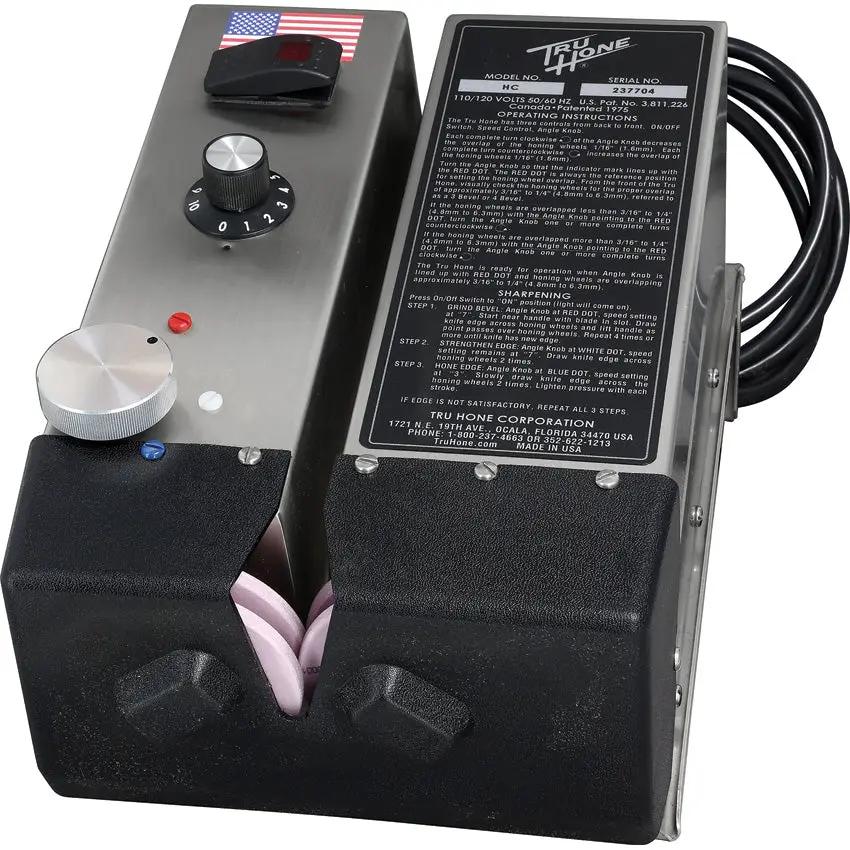 Tru Hone Heavy Commercial Sharpener HC - One Minute Knife Sharpening, Dual Bevels, Variable Speed, 0.5 HP by Tru Hone