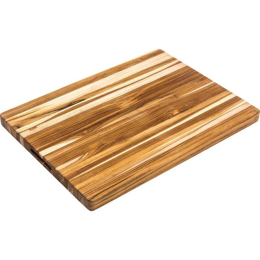 Teak Haus Traditional Cutting Board 107 Large 24 x 18 Knife Friendly Prep Surface For Home Cooks And Pros by Teak Haus