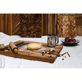 Teak Haus Traditional Cutting Board 107 Large 24 x 18 Knife Friendly Prep Surface For Home Cooks And Pros by Teak Haus