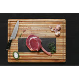 Teak Haus Traditional Carving Board 24 by 18 Inches Durable Knife Friendly Surface for Serious Home Cooks by Teak Haus