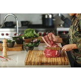 Teak Haus Traditional Carving Board 24 by 18 Inches Durable Knife Friendly Surface for Serious Home Cooks by Teak Haus