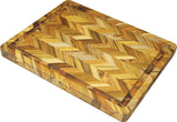 Teak Haus Herringbone Cutting Board 323 by Teak Haus