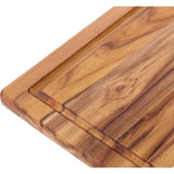 Teak Haus Essential Cutting Board 405 Built In Juice Canal FSC Teak Eco Friendly Kitchen Prep For Home Cooks by Teak Haus