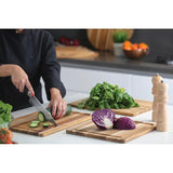 Teak Haus Essential Cutting Board 405 Built In Juice Canal FSC Teak Eco Friendly Kitchen Prep For Home Cooks by Teak Haus