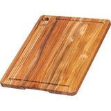 Teak Carving Board Teak Haus Marine 514, Edge-Grain Teak, Built-In Juice Canal, 16x12in, For Home Cooks and Mariners by Teak Haus