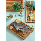Teak Haus Teak Cutting Board 805 Thin And Light Spacious Prep Surface For Home Cooks by Teak Haus