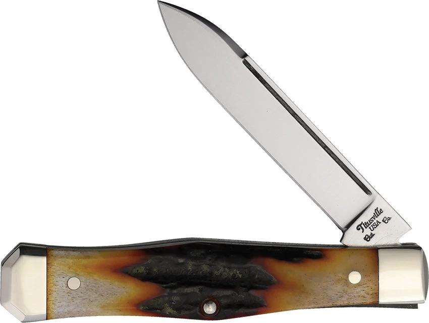 Titusville Cutlery Lexingtonian Folder Amber Stag TITUS01 AMBER STAG by Titusville Cutlery