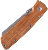 Tactile Knife Company Mariner 2 Linerlock MagnaCut - Stonewash 3-Inch Sheepsfoot Blade Vintage Brown Micarta Handle by Tactile Knife Company
