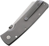 Tactile Knife Company Mariner 2 Linerlock Magnacut - 3in Magnacut Sheepsfoot Blade, Gray Titanium Handle by Tactile Knife Company