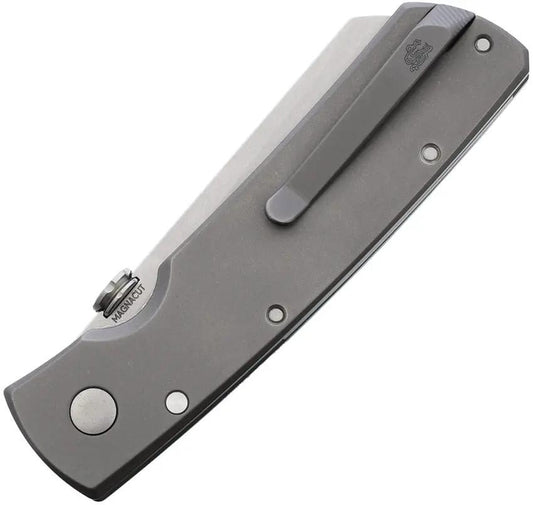 Tactile Knife Company Mariner 2 Linerlock Magnacut - 3in Magnacut Sheepsfoot Blade, Gray Titanium Handle by Tactile Knife Company
