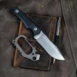 Tactile Knife Company Osprey Fixed Blade Magnacut 20-OB-MC01-RMBL - Full Tang Magnacut Blade With Black Richlite Handle by Tactile Knife Company