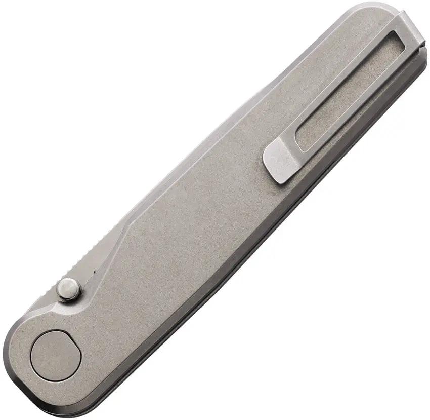 Tactile Knife Company Rockwall Linerlock - MagnaCut Tanto Blade Stonewash Titanium Handle by Tactile Knife Company