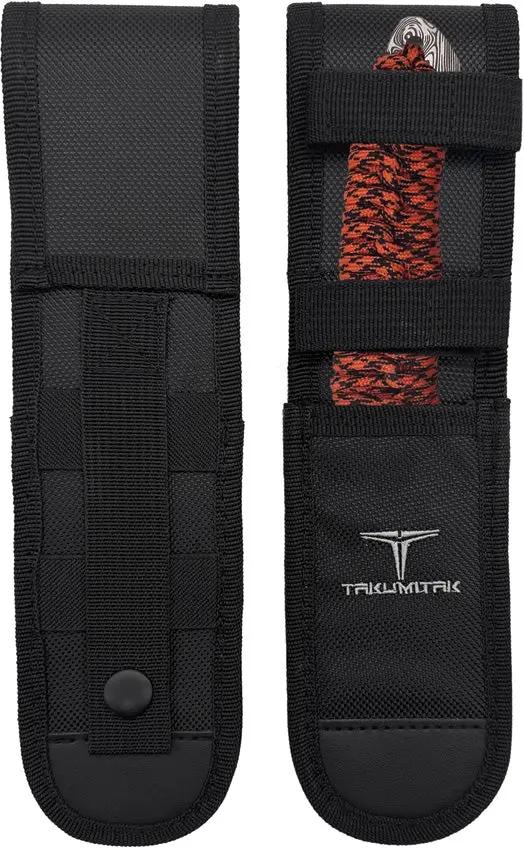 Takumitak Nighthawk Fixed Blade Orange - High Visibility Cord Wrapped Handle Full Tang 9 Inch Overall by Takumitak
