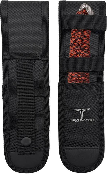 Takumitak Nighthawk Fixed Blade Orange - High Visibility Cord Wrapped Handle Full Tang 9 Inch Overall by Takumitak