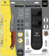 Takumitak Nighthawk Fixed Blade Orange - High Visibility Cord Wrapped Handle Full Tang 9 Inch Overall by Takumitak
