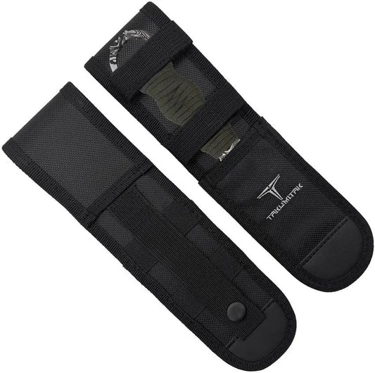 Takumitak Defender Fixed Blade Knife - Damascus Pattern Blade With Green Cord Wrapped Handle by Takumitak