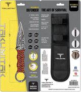 Takumitak Defender Fixed Blade Orange TKF102OR-CS - 9in Overall, Double Edge 3Cr13 Dagger With Orange Cord Wrap by Takumitak