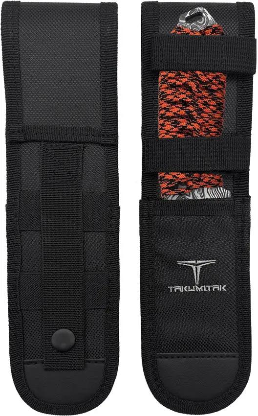 Takumitak Takumi Fixed Blade Orange TKF103OR-CS - Durable 3Cr13 Stainless Drop Point Blade With Orange Cord Wrap by Takumitak