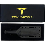 Takumitak Sentinel Fixed Blade Satin TKF203SL - D2 Tool Steel 5.5 Inch Spear Point, Full Tang, Black G10, Kydex Sheath by Takumitak