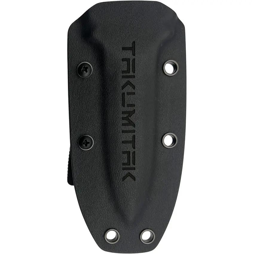 Takumitak Hidden Anger Fixed Blade Knife - Black TiNi D2 Spear Point Full Tang G10 Handle Kydex Sheath by Takumitak